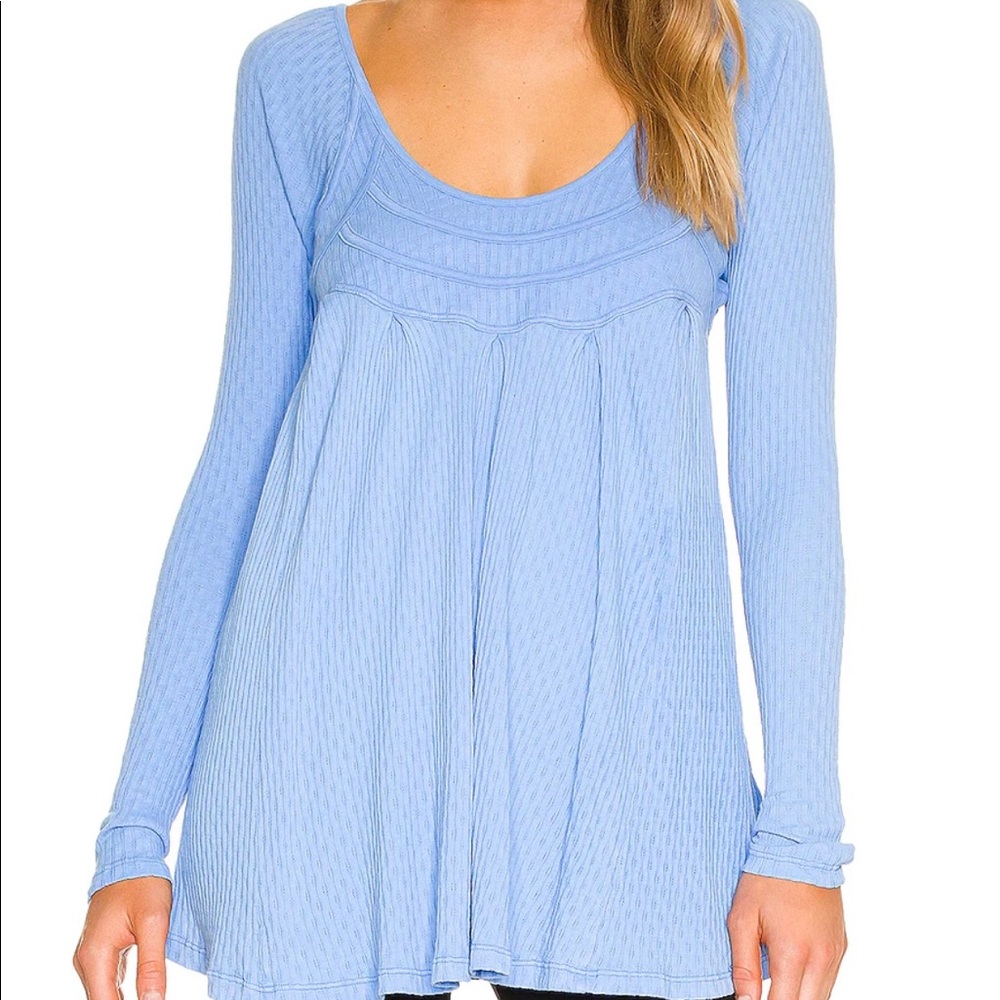 Baby Blue Long Sleeve Free People top